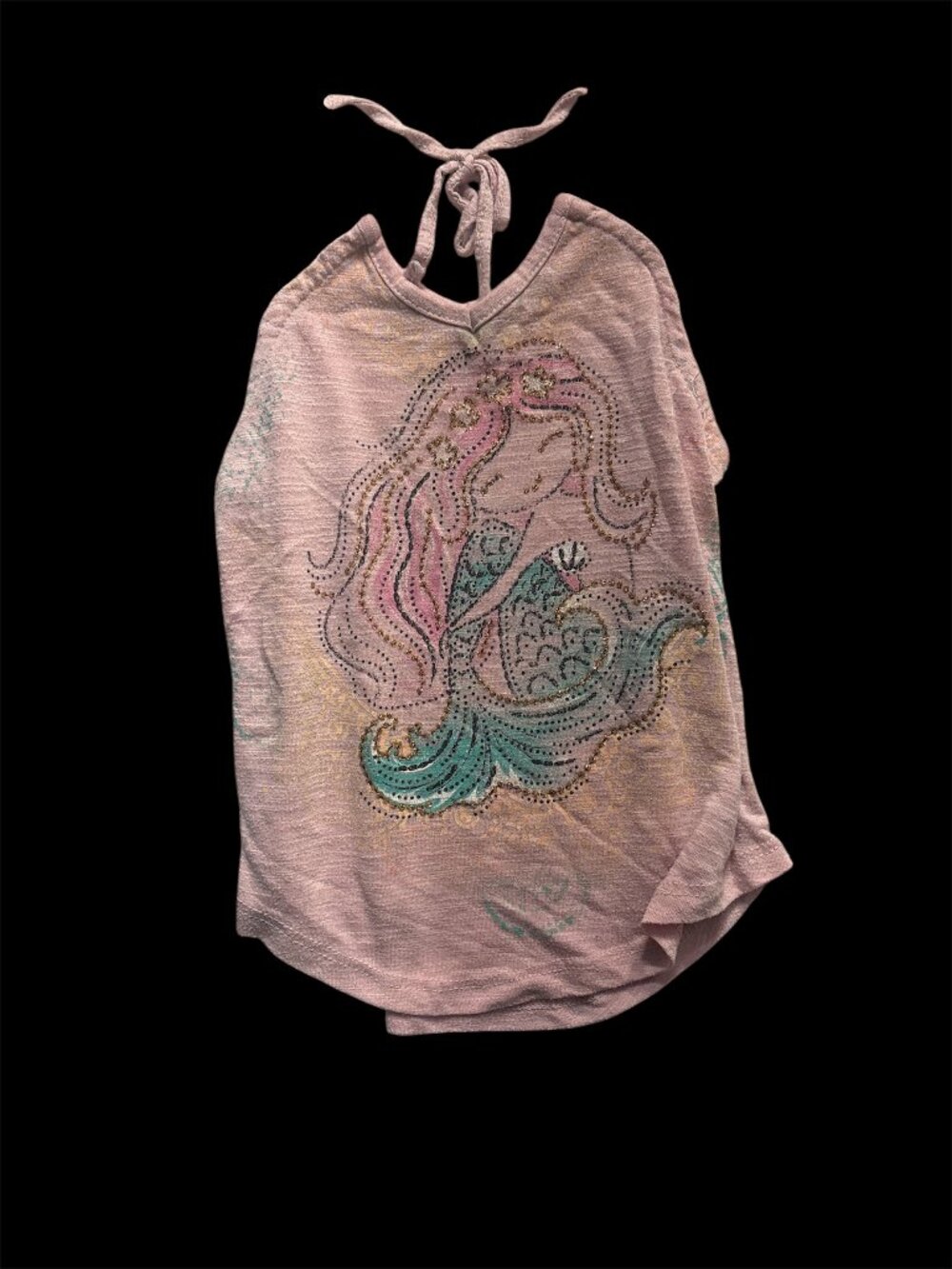 Beautees Mermaid Graphic Tee With Lace Sleeves